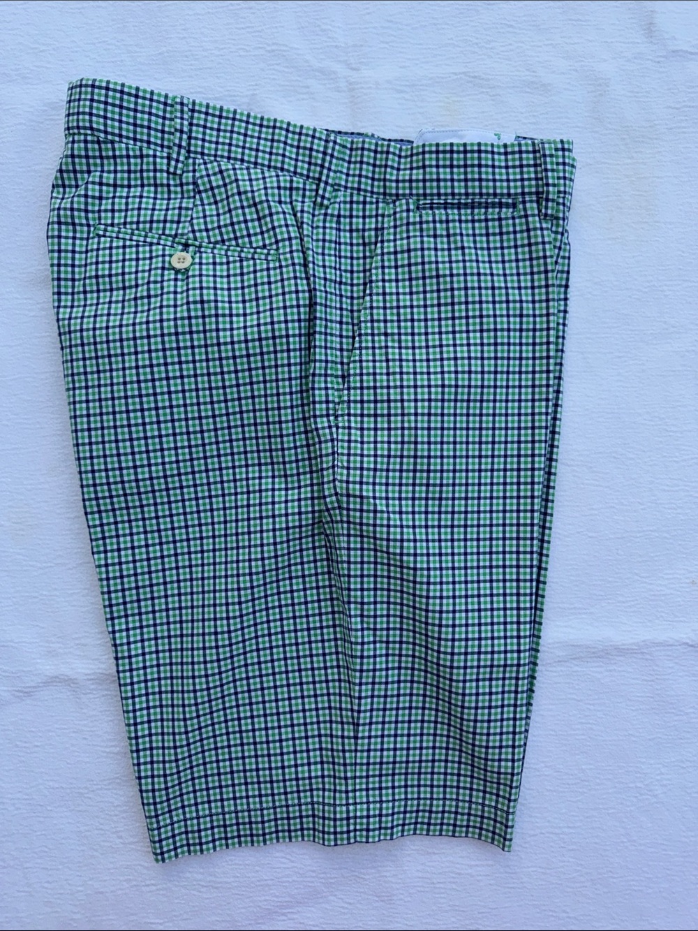 EUC Polo Golf Men's Green & Blue Check Shorts 34